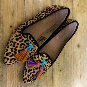 Leopard Hush Puppy loafers